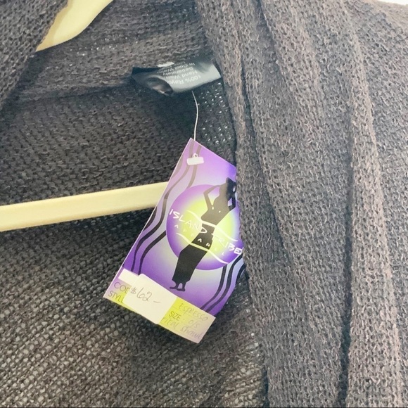 ISLAND TRIBE espresso colored asymmetrical shawl. - Picture 5 of 7